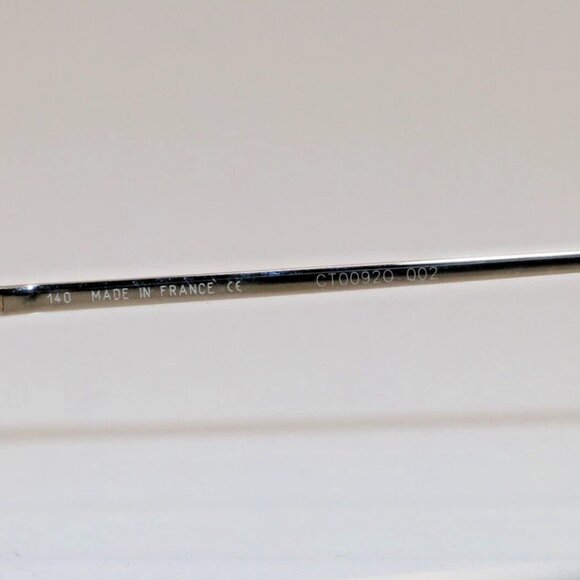 Cartier Glasses Diamond-Cut CT00920 002 Silver Frames / Sky Blue Glass Men’s - Picture 11 of 11